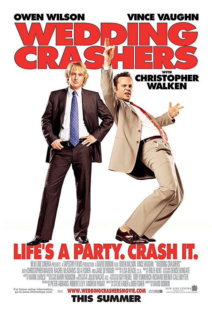 movie poster of Wedding Crashers depicting two main actors