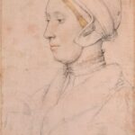 A ghostly portrait of Anne Boleyn by Hans Holbein the Younger.